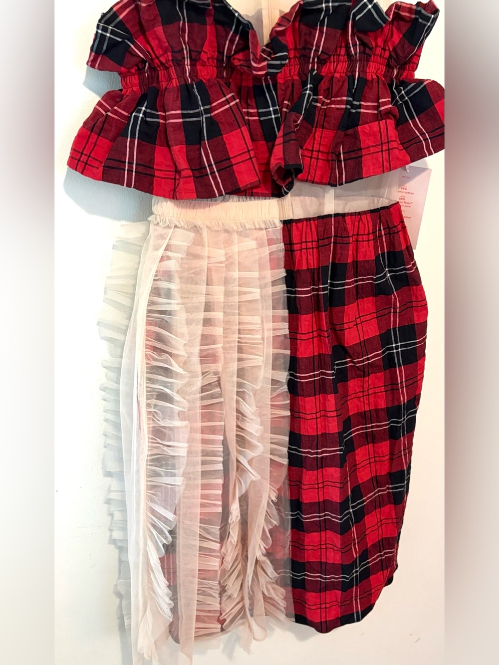 New Simone Rocha x H&M tartan plaid and tulle dress - Picture 8 of 10